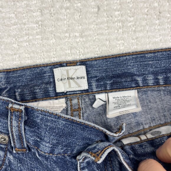 Y2K Calvin Klein Jeans Classic 5 Pocket Bootleg Jeans Denim Size 7 Casual - Picture 5 of 12